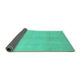 thumbnail image 2 of Ahgly Company Indoor Square Oriental Turquoise Blue Modern Area Rugs, 3' Square, 2 of 4