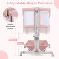 thumbnail image 3 of OLAKIDS 3-in-1 Baby Bassinet, Bedside Sleeper with Comfy Mattress, Wheels, 6 Height Adjustable, Storage Basket, Travel Bag, Portable All Mesh Crib for Newborn Infant (Pink), 3 of 8