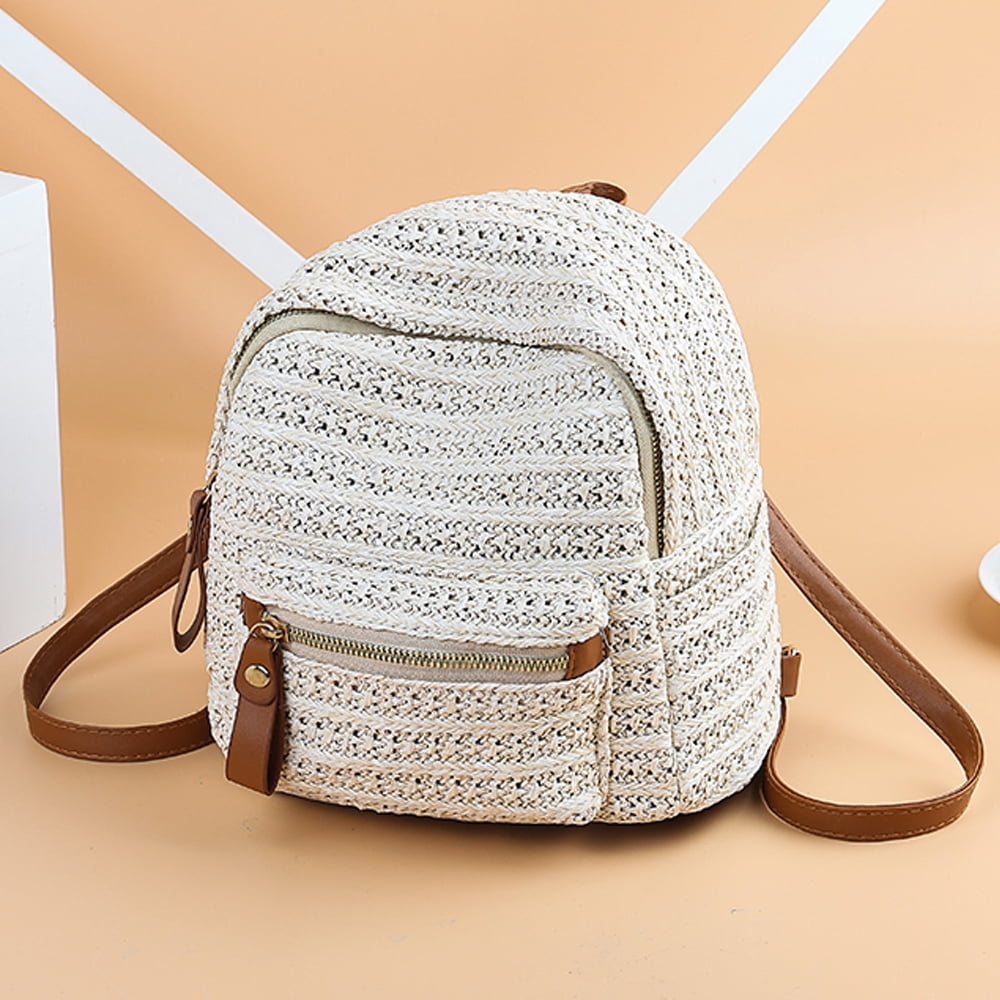 woven mini backpack