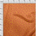 thumbnail image 2 of oneOone Viscose Chiffon Orange Fabric Star Christmas Craft Projects Decor Fabric Printed By The Yard 42 Inch Wide, 2 of 4