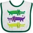 thumbnail image 3 of Inktastic Mardi Gras Holiday Alligators Boys or Girls Baby Bib, 3 of 4