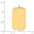 thumbnail image 2 of 14k Plain .027 Gauge Engravable 31x18mm Dog Tag with Notch Disc Charm XM297/27, 2 of 2