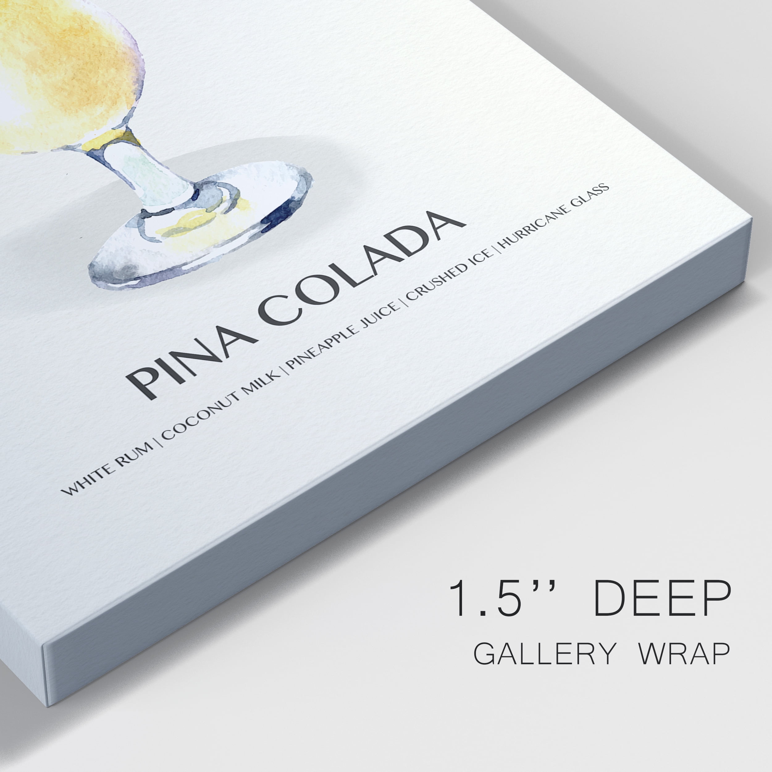 Pina Colada – Tropical Premium Gallery Wrapped Canvas Wall Art, Ready to Hang, Canvas Art Prints