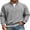 Gray, variant on AZoiNM Men's Quarter Zip Pullover Sweatshirt, Casual Long Sleeve Mock Neck Fleece Sweatshirt with Ribbed Cuffs and Hem, Midweight Fall Spring Sweater Top