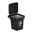 thumbnail image 2 of Trash Can Shaped Desk Decor 1pc Plastic Desktop Figurine for Office Home Bathroom Living Room, 2 of 9
