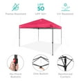 thumbnail image 5 of Best Choice Products 10x10ft Easy Setup Pop Up Canopy w/ 1-Button Setup, Wheeled Case, 4 Weight Bags - Hot Pink, 5 of 10