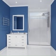 thumbnail image 2 of Halberd Series 59-60"W x 72"H Sliding Framed Shower Door in Polished Chrome with Tsunami Guard Tempered Glass, 2 of 10