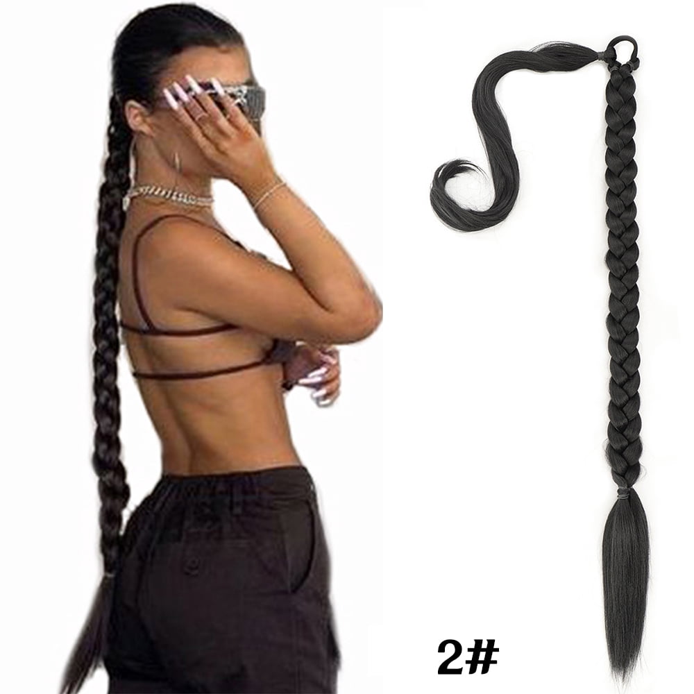 22-40 inches Braided Synthetic Ponytail Extensions Secure Elastic Band Instant For Halloween Costumes Hair Accessories