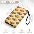 thumbnail image 6 of Womens Wallet Bifold Ladies Cluth Bag Wristlet Wrist Strap Long Purse Hamburgers Design, 6 of 6