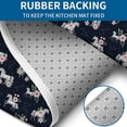 thumbnail image 4 of Blue Cartoon Unicorn Flower Pattern Bathroom Rugs Sets 3 Piece,Toilet Cover Set,Absorbent Non Slip Bathroom Mats Sets with U-Shaped Contour Rug Toilet Rug Set, 4 of 5