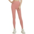 thumbnail image 3 of ValueVibe Leggings for Women Tummy Control Stretch Yoga Pants High Waisted Workout Ankle Pants, Pink XL, 3 of 5