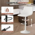 thumbnail image 2 of Fijinhom Modern Adjustable Bar Stools Set of 4, Swivel PU Leather Counter Height Chairs with Back for Kitchen Island,White, 2 of 8