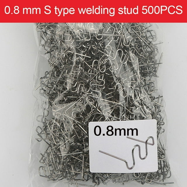 500Pcs 0.6/0.8Mm Welding Nails Stainless Steel Hot Stapler S Wave Staples Plastic Repair Welding Machine Bumper Soldering Tools