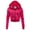 NEON PINK, variant on FashionMille Women Regular Fit Casual Hoodie Crop Fleece Jacket Hooded Casual Fleece Jacket