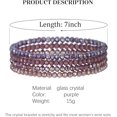 thumbnail image 5 of ShiYe toys store Pulsera elástica bohemia con cuentas de color morado, pulseras de cuentas de cristal apilables de colores, bisutería de moda, regalos para el día de la madre para mujeres, 5 of 5