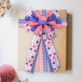 thumbnail image 4 of NSESSHome Red White and Blue Ribbon Stars Stripes Craft Ribbon Patriotic Star and Striped Wired Ribbon ，for 4th of July Fabric Ribbon for Independence Day Wreath Bow Making, 4 of 5