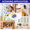 thumbnail image 6 of 5pc Drink Organizer for Refrigerator, Self Pushing Soda Can Organizer With Width Adjustable Drink Dispenser, White, 6 of 6
