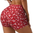thumbnail image 2 of Kdxio Hohoho3 Print Workout Shorts for Women Seamless Soft Smooth Gym Yoga Scrunch Active Shorts, 2 of 5