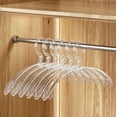 thumbnail image 4 of Clothes Rack 1Pcs Transparent Plastic Folding Clothes Hanger Portable Travel Drying Rack with Collar-Friendly Design for Delicate Garments(14.1x1x22.5cm) Rkxzt, 4 of 9