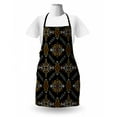 thumbnail image 3 of Arrow Apron, Native Inspired Indigenous Pattern Geometric, Unisex Kitchen Bib with Adjustable Neck for Cooking Gardening, Adult Size, Charcoal Grey Orange, by Ambesonne, 3 of 4