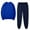 Blue, variant on Lyrcatrment Workout Womens 4 Piece Sets Long Sleeve Crewneck Sweatshirts Loose Pants Set Fall Winter Casual Athletic Gym Sport Outfits Matching Sets Fashion(3X-Large,Beige)