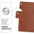 thumbnail image 5 of Dteck Case for Apple iPad 9th Generation 10.2 inch (2021 Released), Luxury Leather Rhombus Patterned Wallet Card Holder iPad 8th/7th Gen 10.2" Case Folio Protective Kickstand Cover,Brown, 5 of 5