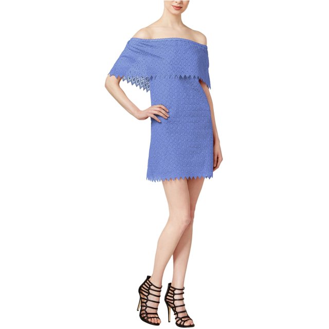 Kensie Womens Eyelet Shift Dress, azul, mediano Kensie Cambio