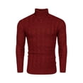 thumbnail image 1 of Suéter de hombre con cuello alto suéter de punto suéter de cuello alto de invierno suéter de cuello alto básico de corte entallado suéter, 1 of 5