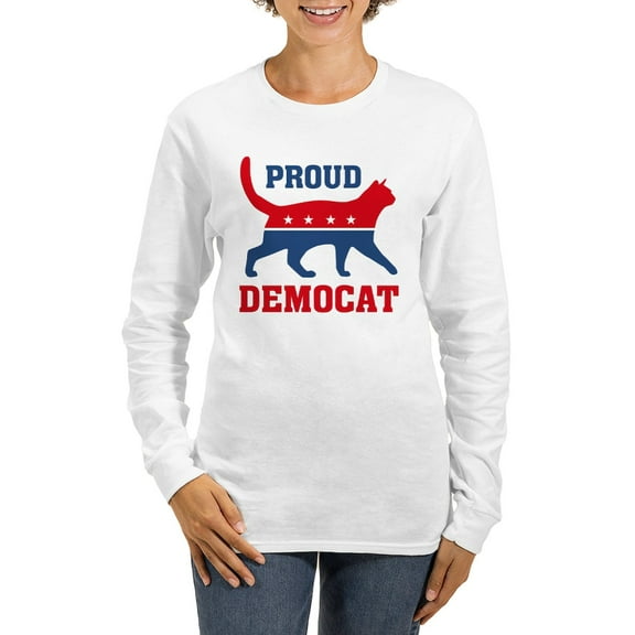 CafePress - Proud Democat Women's Long Sleeve T Shirt - Women's Long Sleeve Graphic Casual T-Shirt
