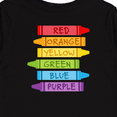 thumbnail image 4 of Inktastic Colored Crayons Boys or Girls Long Sleeve Toddler T-Shirt, 4 of 5
