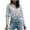 Gray, variant on Womens Sweatshirts Blue Basic Summer 2024 Trendy Long Sleeve Solid Comfortable Breathable V-Neck Shirt Tops