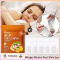 thumbnail image 2 of 50 parches desintoxicantes para pies, almohadillas limpiadoras de jengibre para pies, naturales, eliminan la humedad, las toxinas, alivian el estrés, mejoran el sueño, el cuidado corporal de los pie, 2 of 5