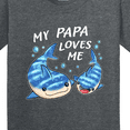 thumbnail image 4 of Inktastic My Papa Loves Me Whale Shark Youth T-Shirt, 4 of 5