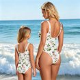thumbnail image 6 of CCRFTGI Swimsuit for Kids Girls Size 7 Summer Cute One Piece Bathing Suit Beach Floral Print High Cut Girls Fashion Bathing Suit White 5-6 Years, 6 of 7