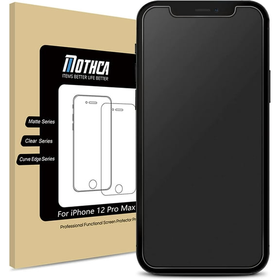 Matte Glass Screen Protector for iPhone 12 Pro Max [6.7-inch] Anti-Glare & Anti-Fingerprint Tempered Glass Film, Case Friendly -Smooth as Silk