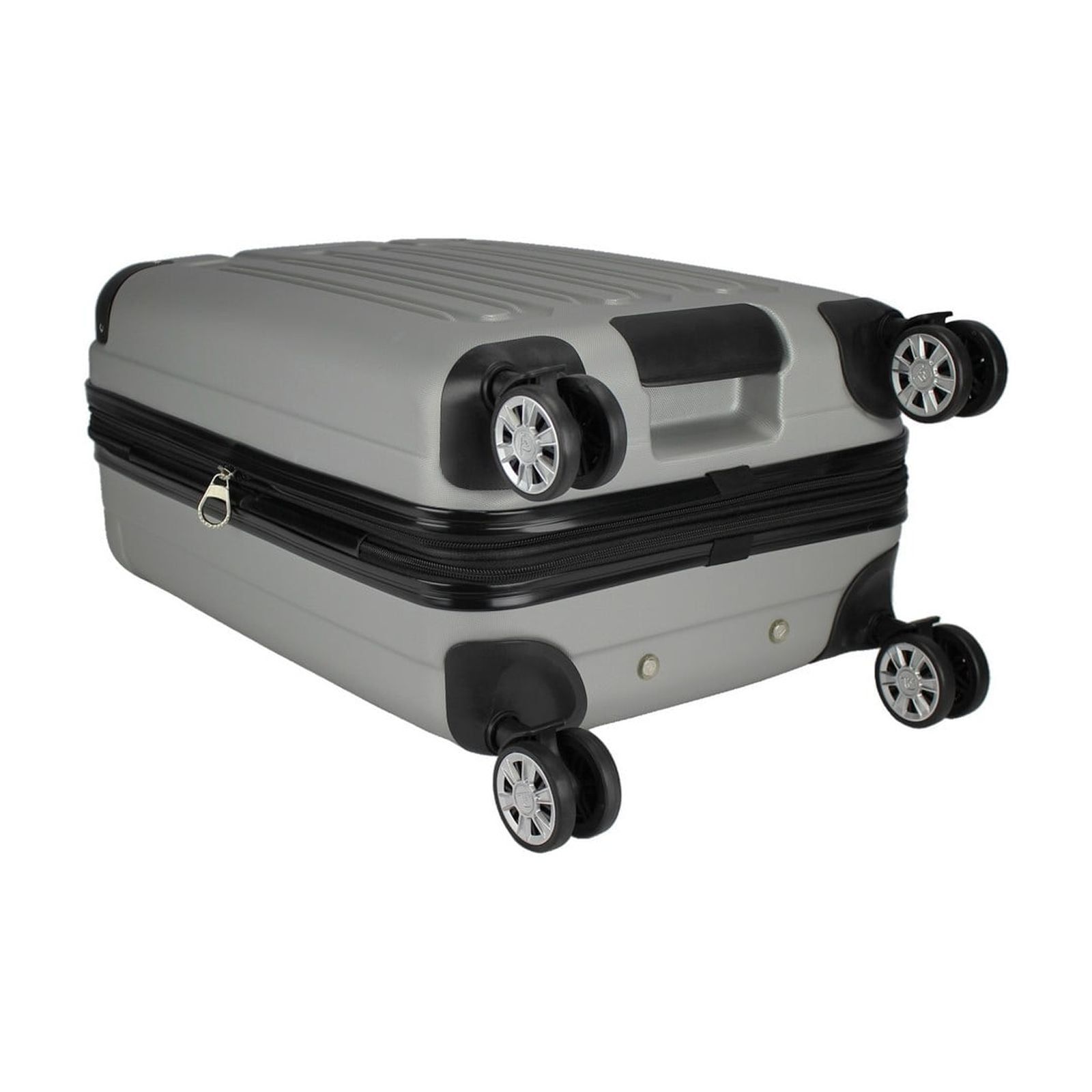 Dejuno Tutin 3-Piece Hardside Spinner Luggage Set With TSA Lock - Silver