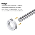 thumbnail image 4 of Double Split Clamp-On Shaft Collar 1-1/8" Bore Two-Piece Clamping Collar, 1-7/8" OD, 1/2" Thick, Aluminum, 4 of 6