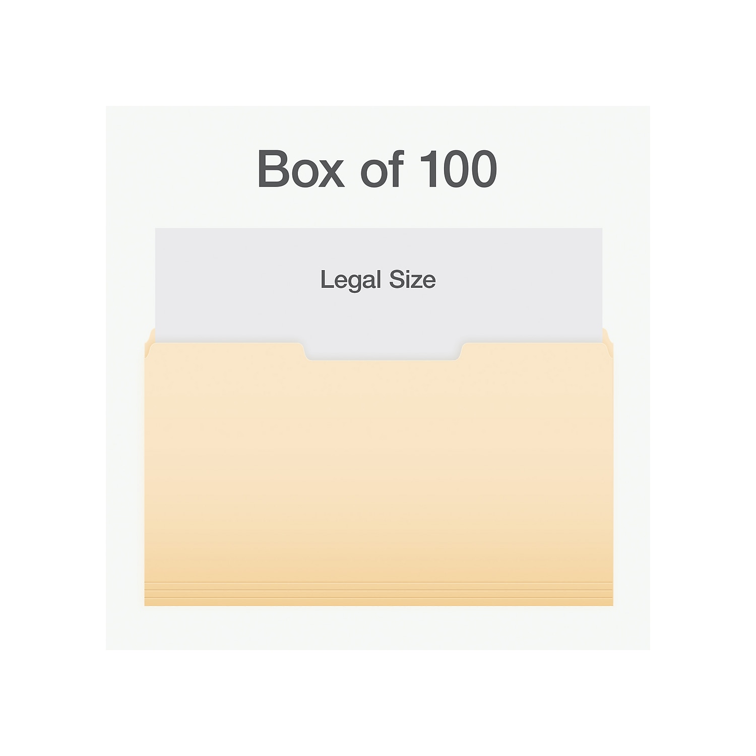 Pendaflex File Folder 1/3-Cut Tab Center Position Legal Size Manila 100/Box (753 1/3-2)