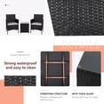 thumbnail image 4 of Walsunny 3 Pieces Outdoor Rattan Wicker Patio Furniture Set PE Chairs and Table Set, 4 of 7