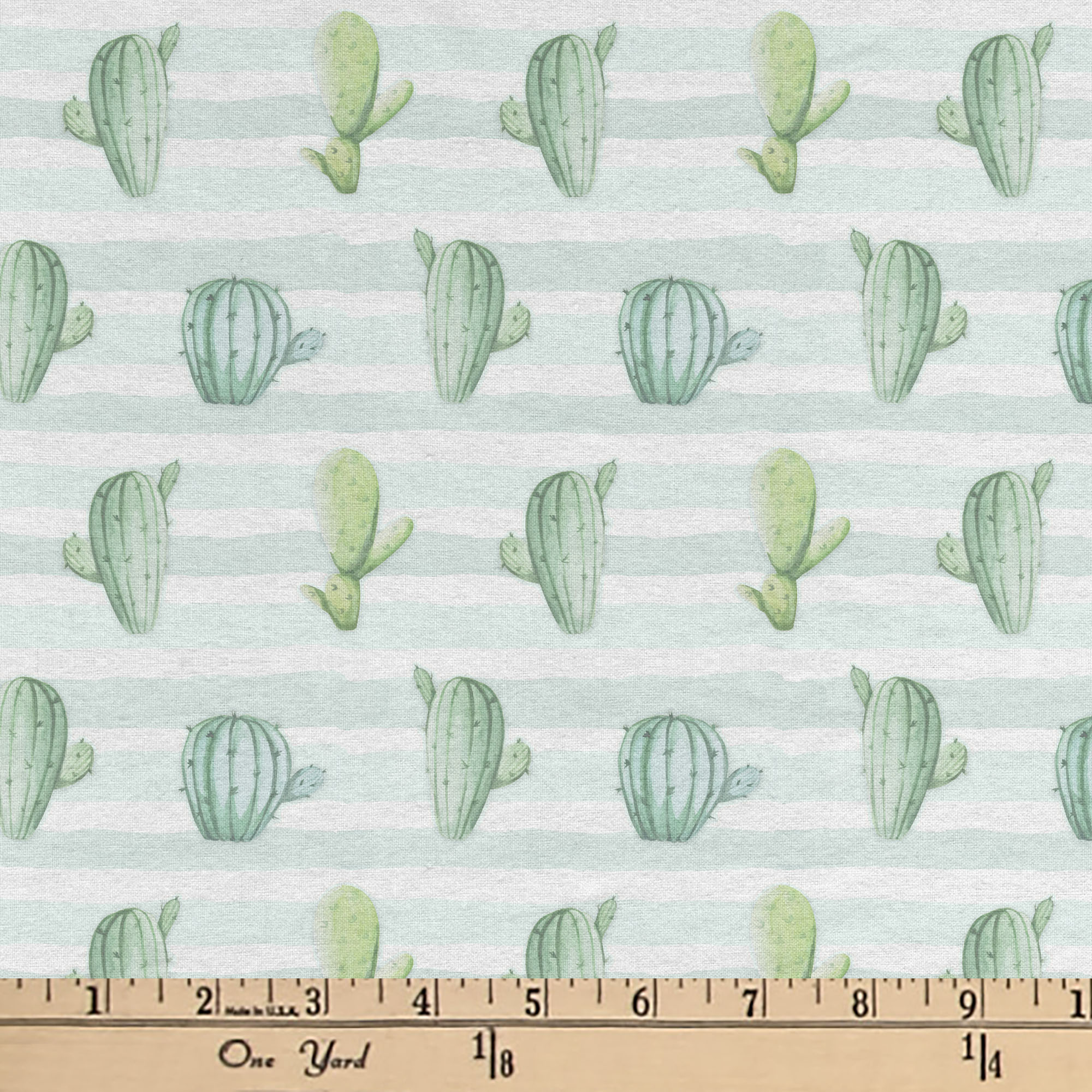 David Textiles 58" Poly Spandex Succulent Stripe Fabric By the Yard, Sage