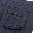 thumbnail image 4 of SWSMCLT Men Cotton Pants Comfy Casual Cargo Pants 100% Mid Rise Soft Work Utility Pants Dark Blue 40, 4 of 5