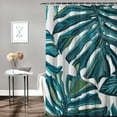 thumbnail image 2 of GOSMITH Tropical Leaf Palm Pattern Comfy Decorative Shower Curtain - Multiple Sizes White, 2 of 7