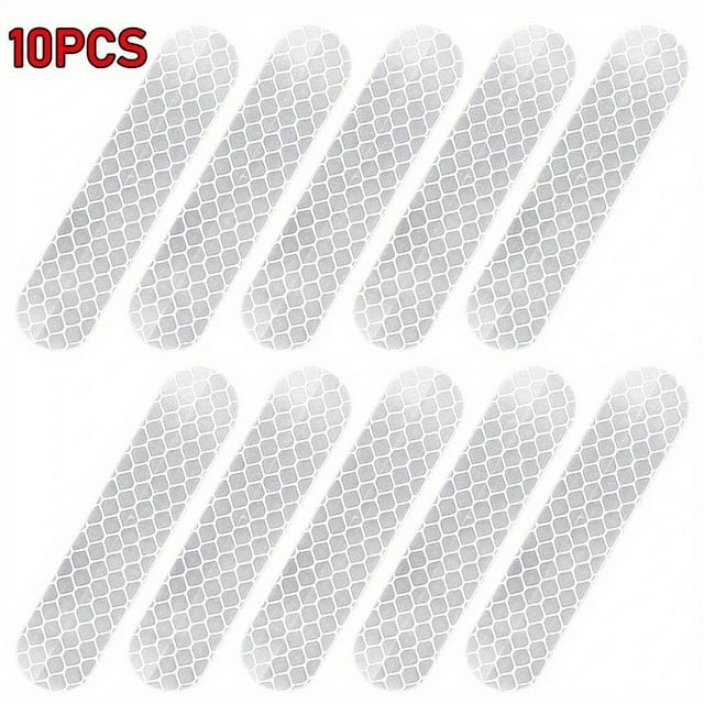SNNROO 10-60pcs Universal Reflective Car Stickers for Safety Motorcycle Helmet Car Parts All-Weather Visibility