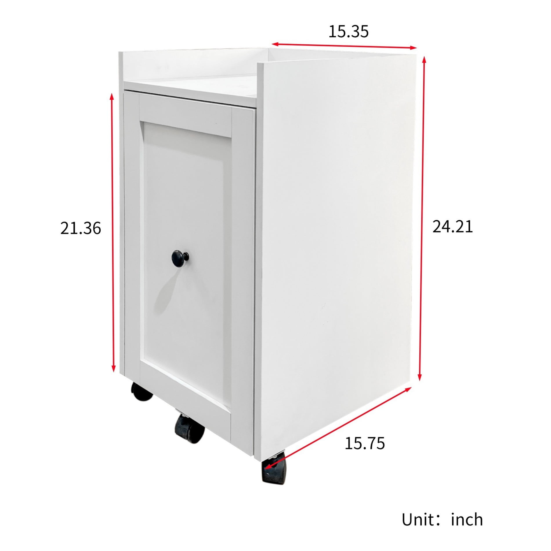 Sliding Snack Organizer for Pantry, 3 Tier Pull-Out Snack Cabinet with Wheels, Multi-Layer Soda Can Storage Rack, Mobile Pantry Organizer for Kitchen, Office, Small Spaces, White