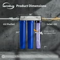 thumbnail image 2 of iSpring Système de Filtration d'Eau pour Toute la Maison, Réduit la Chloramine, les PFAS, le Chlore, les Sédiments, Système de Filtration d'Eau pour Toute la Maison à 3 Étapes, 5 Microns, Entrée/sortie de 3/4 Pouces, Modèle : WCB32C-GAC, 2 of 6