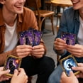 thumbnail image 6 of 50 Count Whimsical Cat Themed Board Game Cards, Interactive Tabletop Card Set for Family Gathering, Unique Feline Illustration Party Game Kit, Purple, 6 of 7