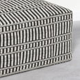 thumbnail image 3 of Simpli Home Safford 20 inch Wide Woven Square Pouf Ottoman, Cream White and Deep Black, 3 of 9