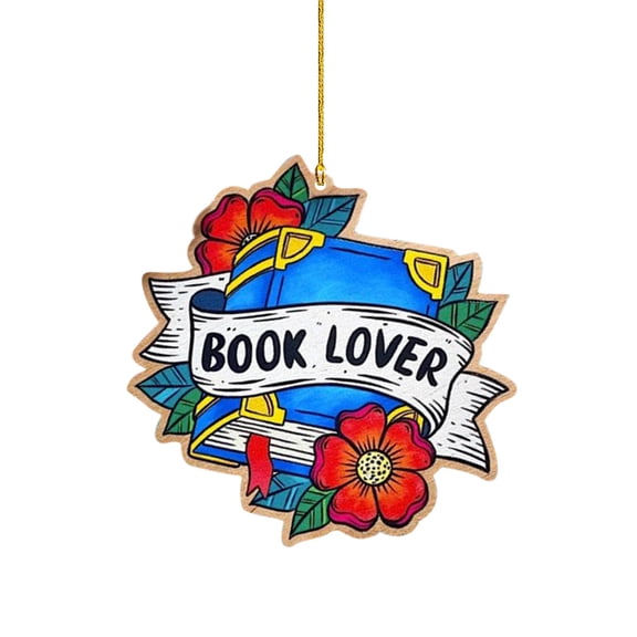 Tkrady Christmas Ornaments-Book Lover Fun Reading Christmas Book Acrylic Ornament