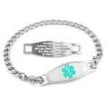 thumbnail image 1 of MedicEngraved Stainless Steel Custom Medical Alert Bracelet - 5mm Curb Link, 1 of 7