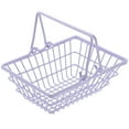 thumbnail image 1 of Phenofice Chic Storage Basket Iron Mini Shopping Basket Lavender 1Set for Daily Use, 1 of 8
